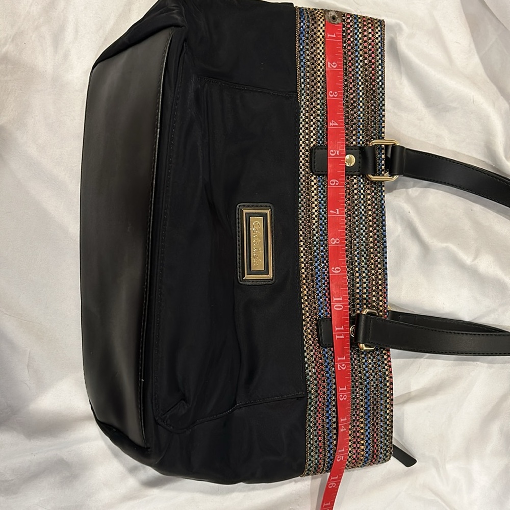 Calvin Klein Nylon purse with multi-colored band. - Picture 7 of 10